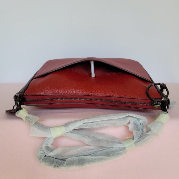 COACH Chaise Colorblocked Pebbled Leather Crossbody- Brick Red Multi-color ⭐ - Picture 6 of 16